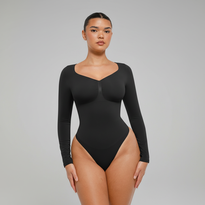Body Fruncido Elegante | Body Manga Larga Mujer 1