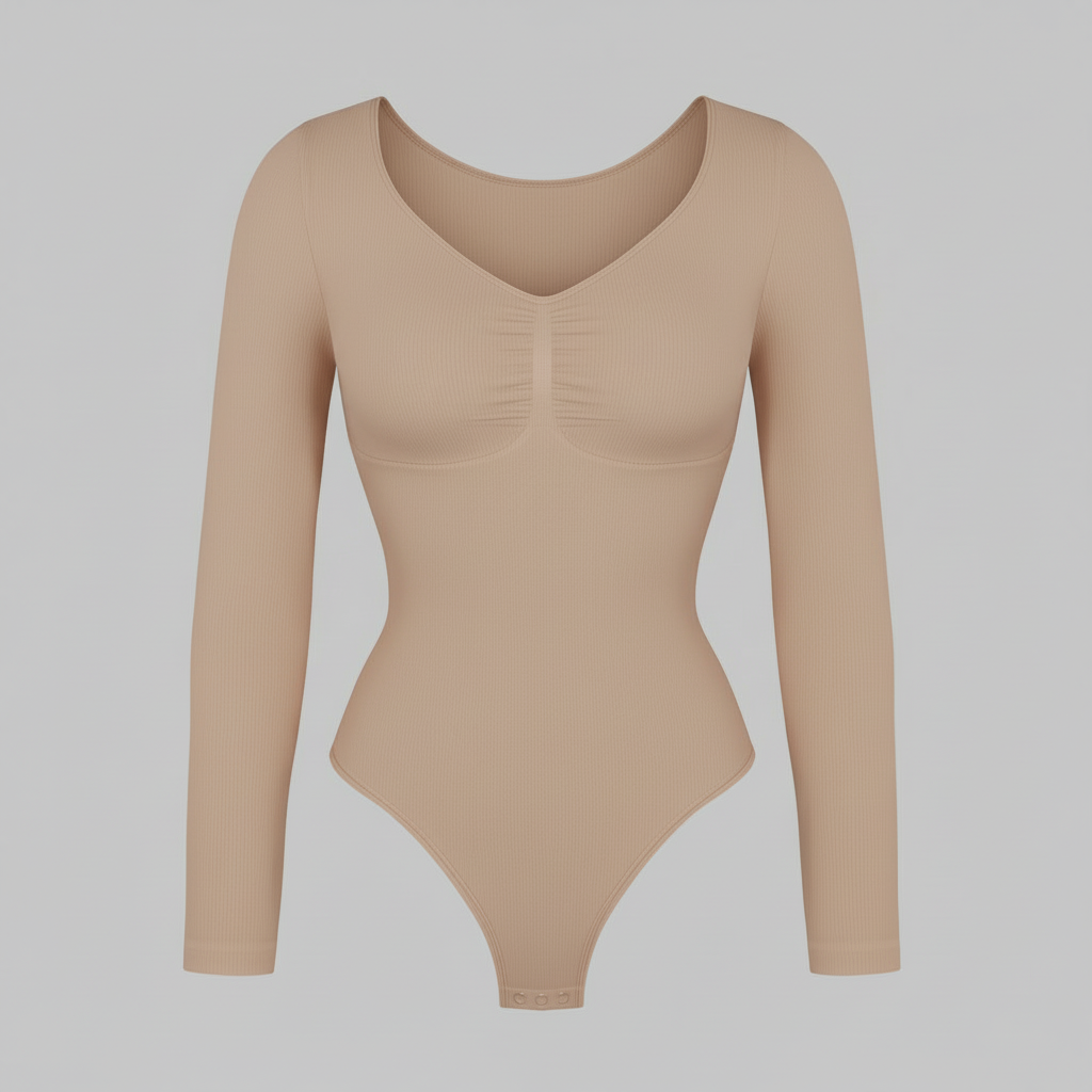 Body Fruncido Elegante | Body Manga Larga Mujer 2