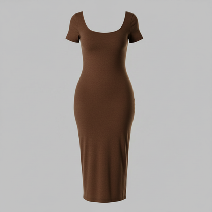 Vestido Midi Moldeador con Abertura | Vestido Midi Elegante 0