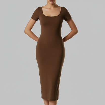 Vestido Midi Moldeador con Abertura | Vestido Midi Elegante 1